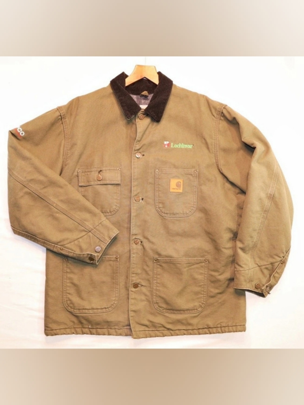 Carhartt Detroit Jacket Men's Brown/green Canvas Jacket Size Large